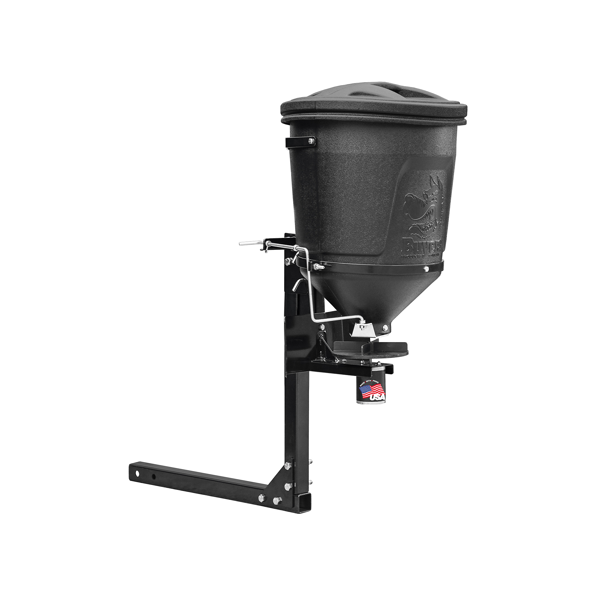 Buyers Products, UTV 15 Gal Broadcast Spreader Seed Feed Salt Fertilizer, Load Capacity 125 lb, Max. Spread Width 30 ft, Model# UTVS16